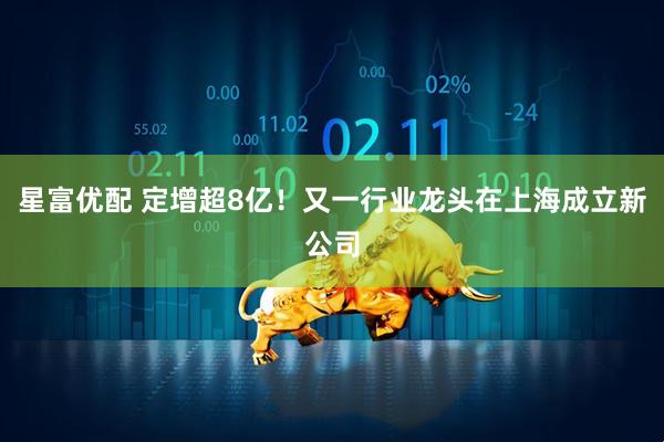 星富优配 定增超8亿！又一行业龙头在上海成立新公司