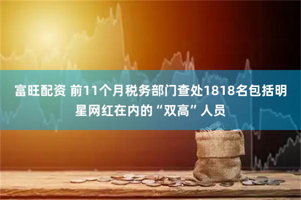 富旺配资 前11个月税务部门查处1818名包括明星网红在内的“双高”人员